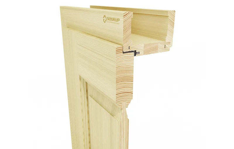 Interior door with door frame